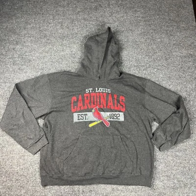 St. Louis Cardinals Hoodie Youth XL Gray MLB Baseball Spell Out - Image 1 of 4