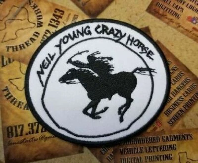 EMBROIDERED NEIL YOUNG CRAZY HORSE ROCK BAND PATCH (Please Read Ad)