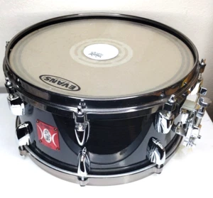 GIAPPONE Yamaha Musashi 13" x 6,5" rullante tamburo rovere trasparente nero con custodia imbottita - Foto 1 di 17
