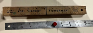 Vintage ehrliches/unehrliches Fischer Holz Maßband Netzmesser - Bild 1 von 4