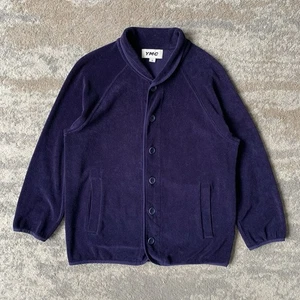 YMC You Must Create Terry Velour Shawl Collar Navy Beach Jacket Small UK8/10 - Picture 1 of 9