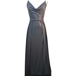 Lucy In Sky Dark Romantic Satin Slip Maxi Dress Size S Witchy Mystical - Picture 1 of 8