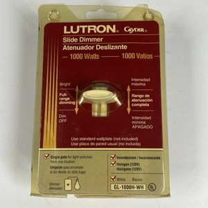 Neu Lutron Glyder weiß Schiebedimmschalter, 1000 Watt, einpolig GL-1000H-WH - Bild 1 von 6