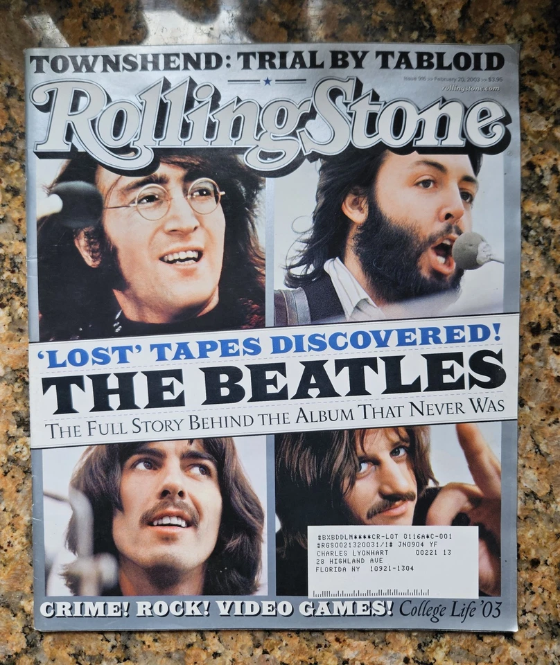 Rolling Stone Magazine Issue 916 Feb 20, 2003 The Beatles Cover - Free Shipping! - Image 1 of 1