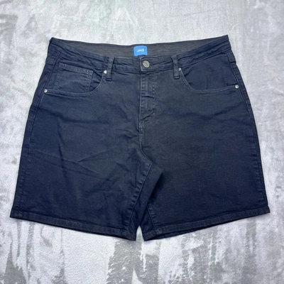 Pantalones Cortos de Denim JAG Alex Boyfriend Talla 16 Se Ajusta a 36" Negros Elastizados Informales Cómodos Foto 1 de 4