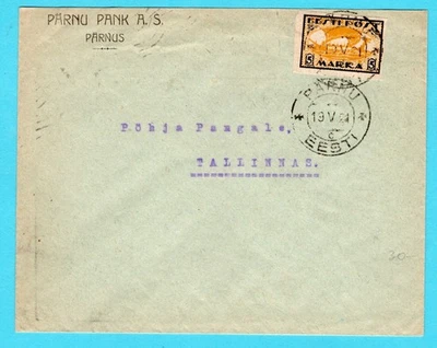 ESTONIA cover 1921 Parnu to Tallin - Image 1 of 2