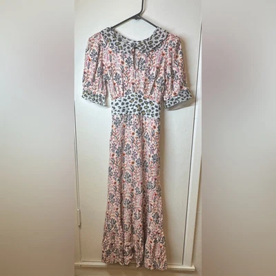 Nuevo con etiquetas Vestido Midi Cath Kidston Volantes Papel Pensamientos Floral Leopardo Contraste 6 EE. UU. 2 Foto 1 de 4