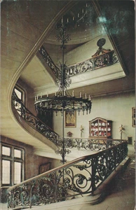 Biltmore Haus & Gärten Haupttreppe Asheville North Carolina Chrom Postkarte - Bild 1 von 2