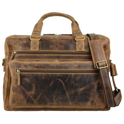 Greenburry Vintage 17 Zoll Officebag Leder Aktentasche Businesstasche 1539-25 - Bild 1 von 4