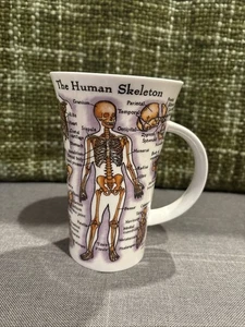 DUNOON The Human Body Fine Bone China England 20oz Tall Coffee Tea Mug EUC - Picture 1 of 13
