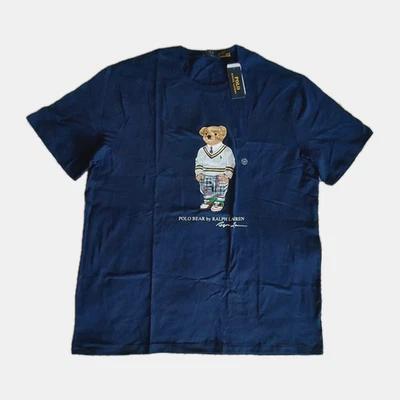 Polo Ralph Lauren Big & Tall Men's Navy Polo Bear Crew-Neck T-Shirt New W Tags - Image 1 of 4