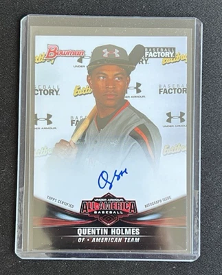 2016 Bowman Under Armour All-American Auto #UAA7 Quentin Holmes 167/199 - Image 1 of 2