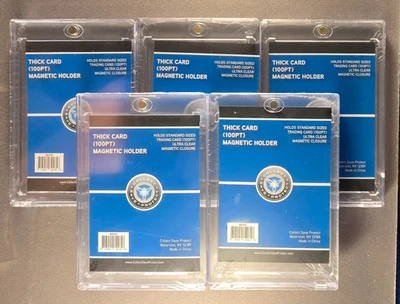(5x) CSP 100pt Magnetic Card Holders One Touch 100 pt 100 Point Thick Card Size - Image 1 of 3