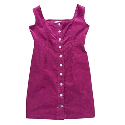 Urban Outfitters Corduroy Button-Down Mini Dress Purple Size 2 - Image 1 of 4