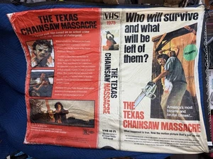 NEW Creepy Co. Texas Chainsaw Massacre VHS Tape BLANKET Throw 60x50" Horror Film - Picture 1 of 6