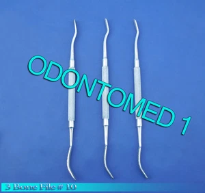 3 instrumentos dentales quirúrgicos de Medica con lima ósea #10 - Imagen 1 de 4