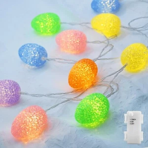 Easter Decorations Easter Egg Lights Fairy Lights Battery Operated with Timer, 6 - Picture 1 of 7