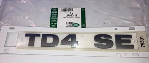 Placa de identificación de maletero Land Rover Freelander TD4SE LR023518 FABRICANTE DE EQUIPOS ORIGINALES Y NUEVO - Imagen 1 de 2