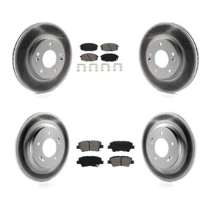 For Hyundai Elantra GT Kia Front Rear Coated Brake Rotor & Semi-Metallic Pad Kit - Picture 1 of 14