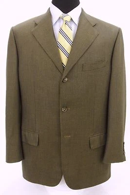 Chaqueta Abrigo Deportivo Corneliani Italia 3 Btn Azul Marino Marrón Rojizo Tejido Lana 42 R EE. UU. Foto 1 de 4