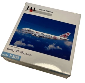 HERPA WINGS JAL BOEING B747-200 1/500 DIECAST MODEL RESO' CHA JAPAN AIRLINES NEU - Bild 1 von 11