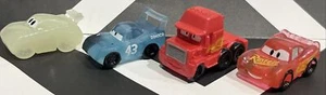 Disney Cars 3 Car Series 1 4 Pack Ooshies Soft Squishy Pencil Toppers Glow Dark - Picture 1 of 10