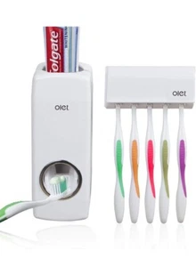 Toothbrush Sterilizer Holder Cleaner and Automatic Toothpaste Dispenser - Picture 1 of 7