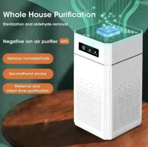 Purificatore aria con filtro HEPA e ioni negativi per fumo odori casa smart 80ca - Foto 1 di 7