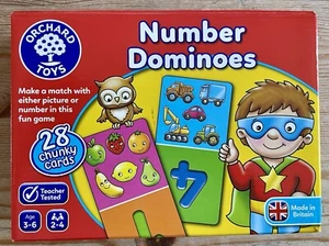 Orchard Toys Number Dominoes Images 28 Chunky Cards 2-4 Players Age 3-6 - Picture 1 of 7