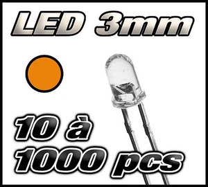 E214#LED orange 3mm de 10 à 1000pcs  orange LED - Imagen 1 de 1