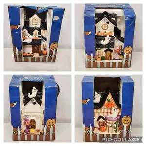 Barattolo di biscotti in ceramica casa stregata fantasma zucca ragno strega Halloween Cina 9"h - Foto 1 di 45