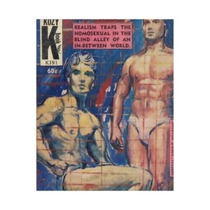 When Men Meet Gay Puzzle Homoerotic Sexy Men Pulp Fiction Bookcover - Picture 1 of 9