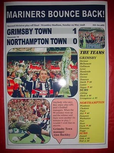 Grimsby Town 1 Northampton Town 0 - 1998 play-off final - souvenir print - Picture 1 of 1