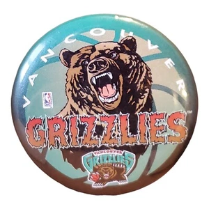 Vintage Vancouver Grizzlies Logo Pin Knopf NBA offizielles Hologramm USA - Bild 1 von 3