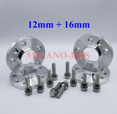 KIT 4 DISTANZIALI RUOTA 12+16mm VOLVO XC60 - XC70 II + BULLONI OEM - Imagen 1 de 2