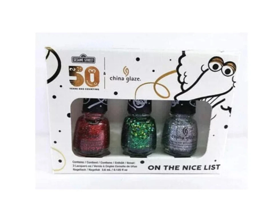 Улица Сезам фарфора глазурь на хороший список лак для ногтей набор, * красный зеленый серебро * - Изображение 1 из 1