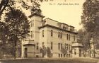 Ionia Michigan ~ Senior High School ~ Vorder- und Hintertüren ~ Häuser ~ 1910 B&W Postkarte