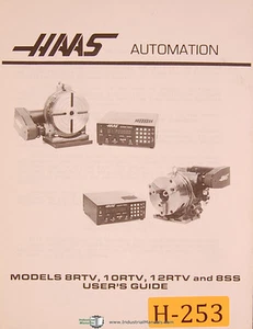 Haas 8RTV, 10RTV-12RTV & 8SS, Rotary Table, Setup & Programming & Parts Manual - Picture 1 of 3