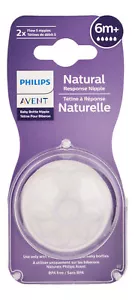 Philips Avent Natural Response Nipple Flow 5 6M+ 2 Ct. Baby Bottle - Picture 1 of 1