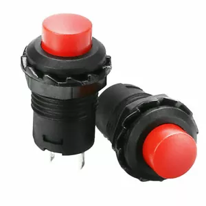 5pcs Red 12V Red Car Dash On-Off Momentary Push Button Horn Doorbell Switch 12mm - Picture 1 of 10