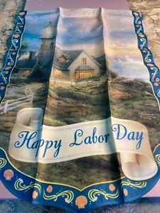 Bandiera THOMAS KINKADE Happy Labor Day 2004 Anno della Buona Novella Collezione Limitata - Foto 1 di 12