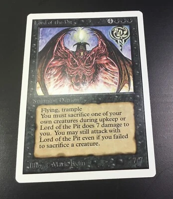 MTG Magic The Gathering Arabian Nights LORD OF THE PIT  Unlimited Edition NM - Image 1 of 2