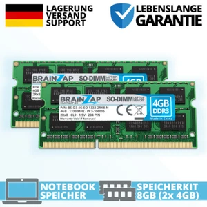 8GB DDR3 RAM SODIMM 1333 MHz PC3 CL9-9-9-24 204 PIN Unbuffered NON-ECC (2x 4GB) - Bild 1 von 1