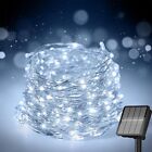 72ft 100 LED Solar String Ball Lights Outdoor Waterproof Warm White Garden Decor