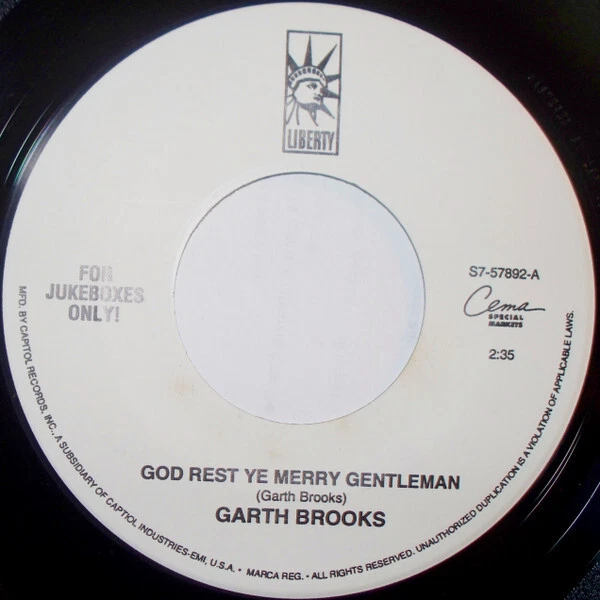Garth Brooks - God Rest Ye Merry Gentleman (7" Single) - Image 1 of 1