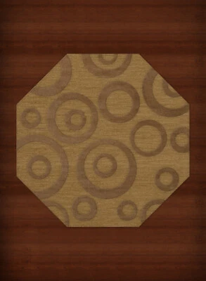Yellow Transitional Bubbles Rings Area Rug Circles DV5 - Image 1 of 2
