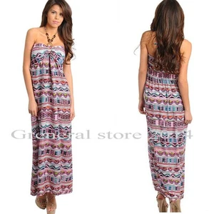 Sexy Mujeres Verano Largo Maxi Noche Fiesta Vestido Playa Vestidos Talla: S M L - Imagen 1 de 3