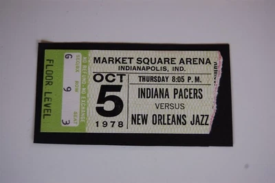 1978 Indiana Pacers - New Orleans Jazz Basketball Ticket - Pete Maravich - Image 1 of 2