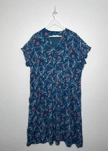 Seasalt Pencil Box Midi Dress Floral Print Fit & Flare UK 22 Pockets Cotton Mix - Picture 1 of 7