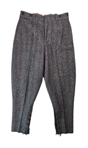 Eddie Bauer Vintage Malone Thick Black Wool Striped Tie Cuff Pants Mens 32x28 - Bild 1 von 7